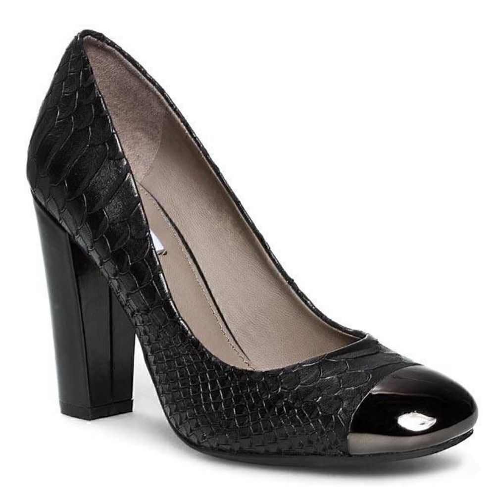 GEOX RespiraโHighโHeelsโScalesโBlackโBlockโHeelโWomen'sโSizeโ39โ(8.5)
